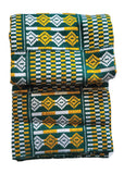 ZYW CLOTHING - GENUINE KENTE HANDWOVEN GHANA FABRIC 4.5 YARDS